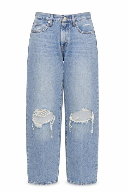 Levi's Women's Blue 26 Baggy Distressed Denim Jeans