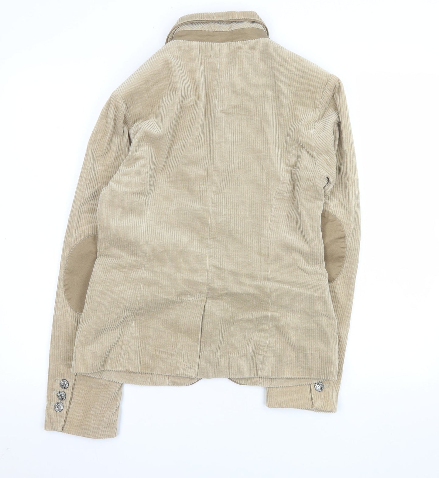 Crew Clothing Co Beige Corduroy Blazer Jacket Women Size 12