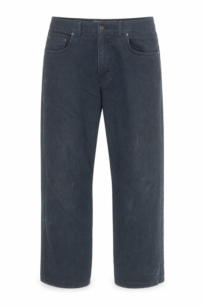 Next Men's Blue Loose Fit Cotton Blend Jeans 34S Classic Casual Trousers