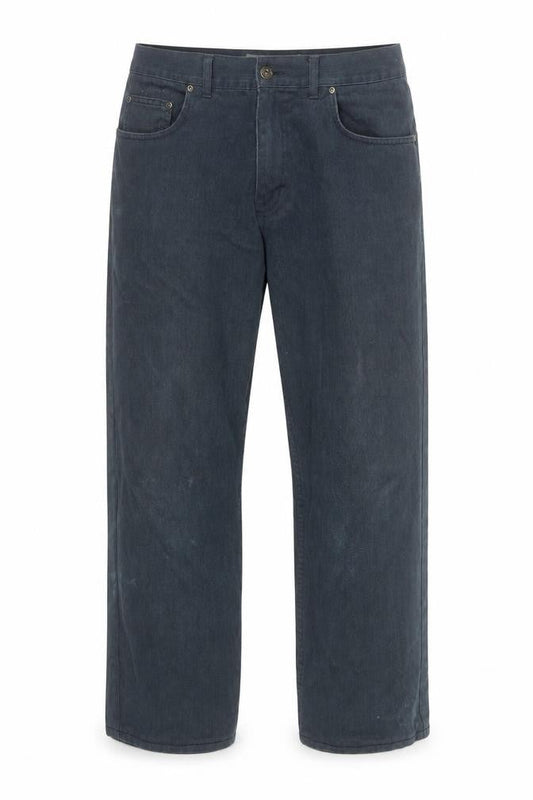 Next Men's Blue Loose Fit Cotton Blend Jeans 34S Classic Casual Trousers