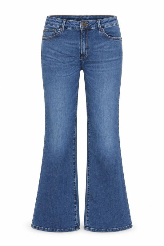 Garcia Jeans Womens Blue High Waist Flared Jeans W32 L32