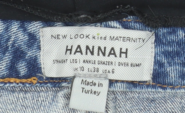 New Look Womens Blue Maternity Size 10 Ankle Jeans