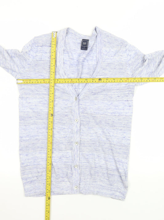 GAP Women’s Blue Lightweight V-Neck Cotton Cardigan Size S