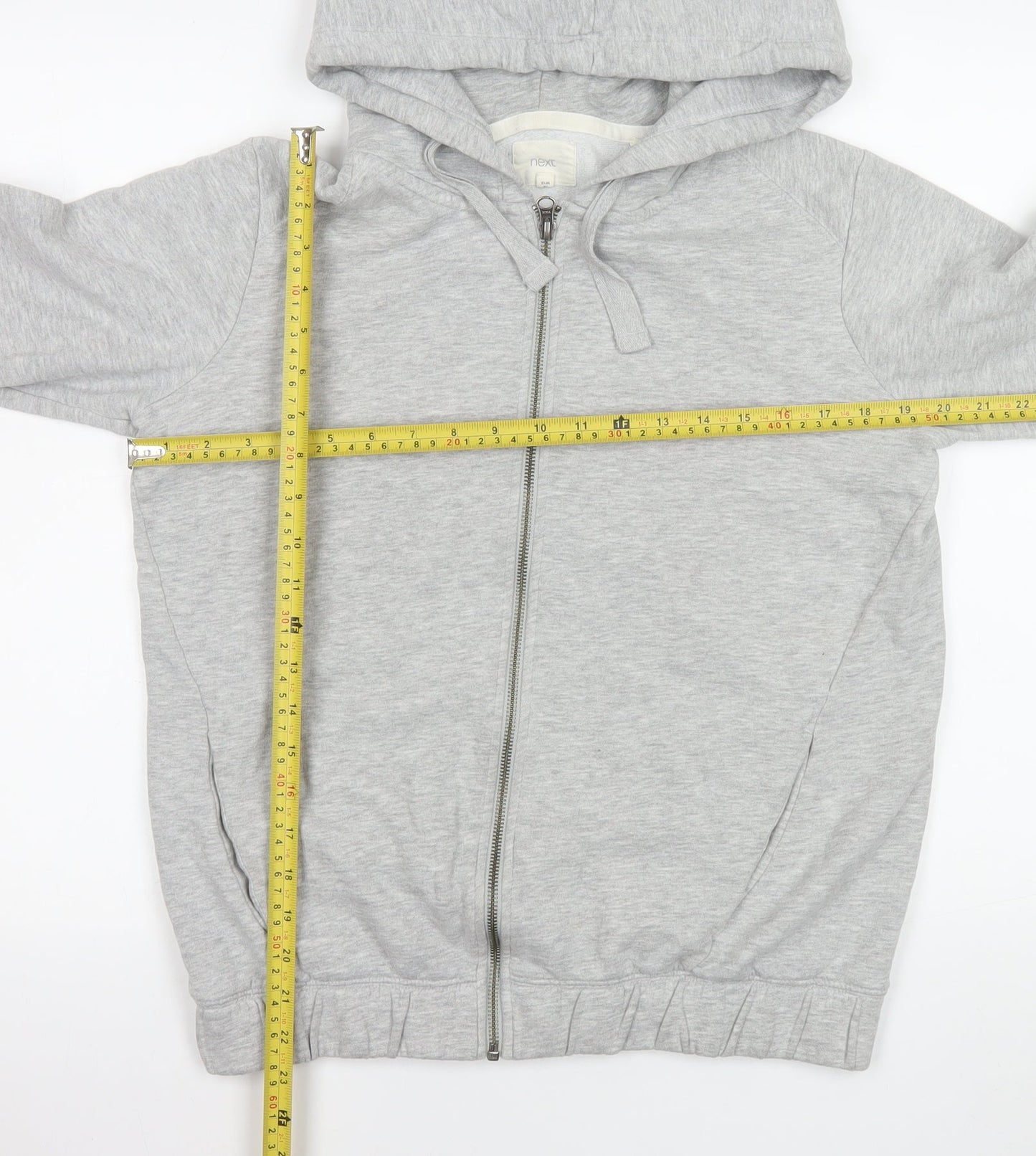Next Men’s Grey Hooded Full Zip Cotton Jacket M