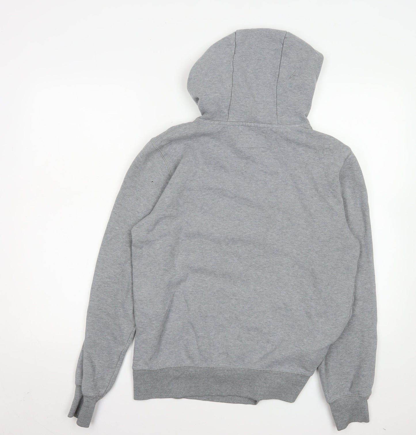 Firetrap Mens Grey Pullover Hoodie Medium Logo Fleece Sweatshirt