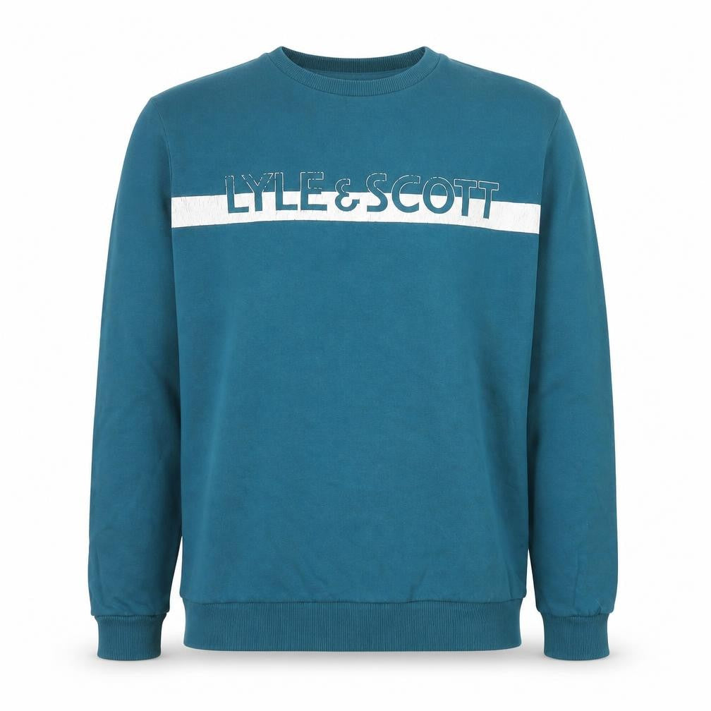 Lyle & Scott Men's Blue XL Pullover Sweatshirt Crew Neck Cotton