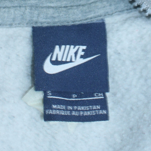 Nike Men's Grey Full Zip Fleece Hoodie S Regular Fit