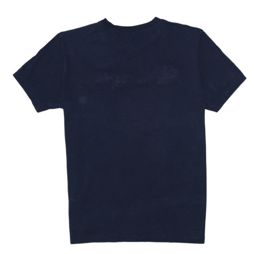 Champion Men's Navy Blue Medium Logo Crew Neck T-Shirt