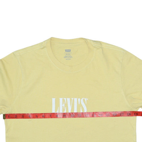 Levi's Men's Yellow Relaxed Fit Cotton Crew Neck T-Shirt Size XS