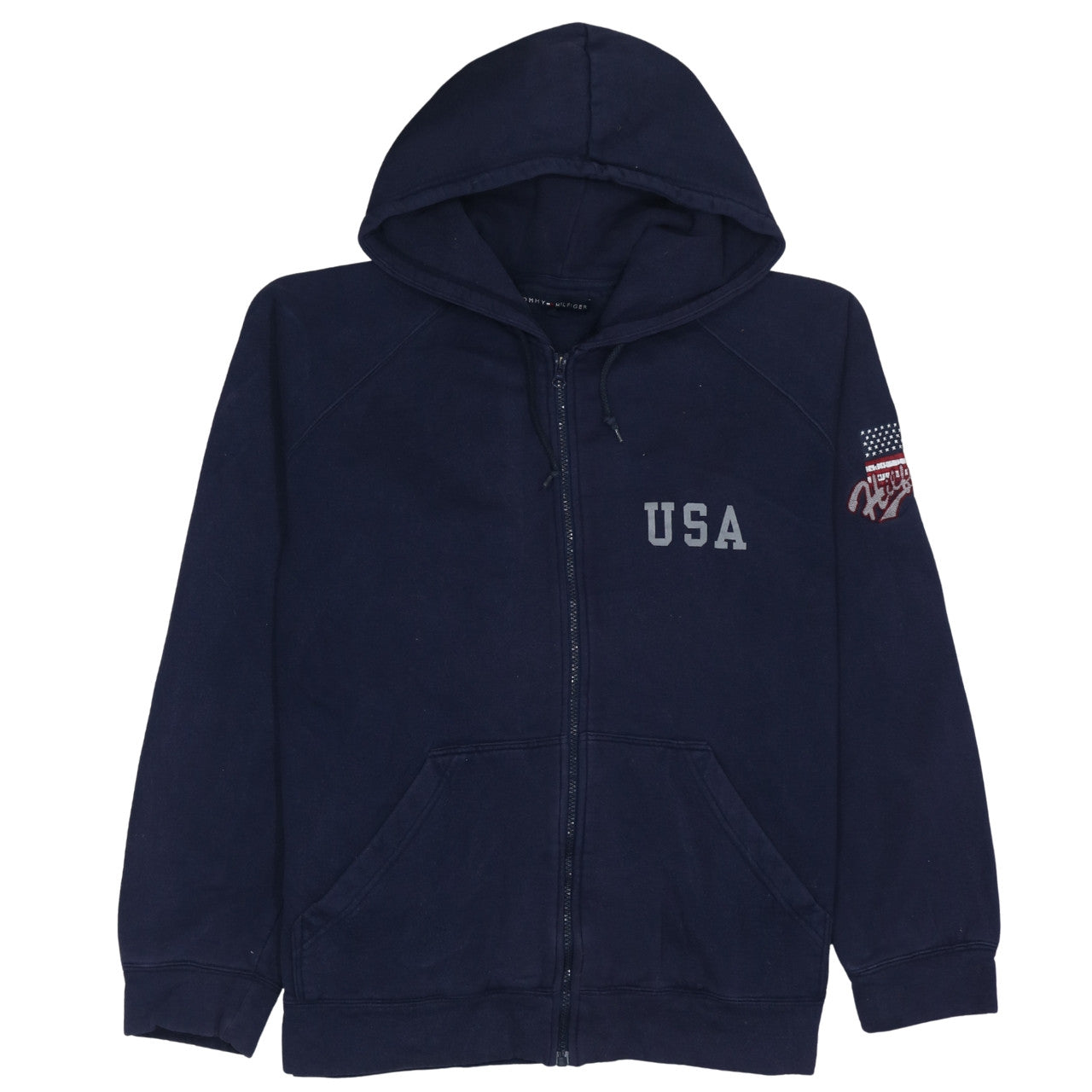 Tommy Hilfiger Men's Blue Full Zip USA Hoodie XL