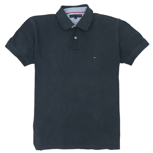 Tommy Hilfiger Men's Black Cotton Short Sleeve Polo Shirt M