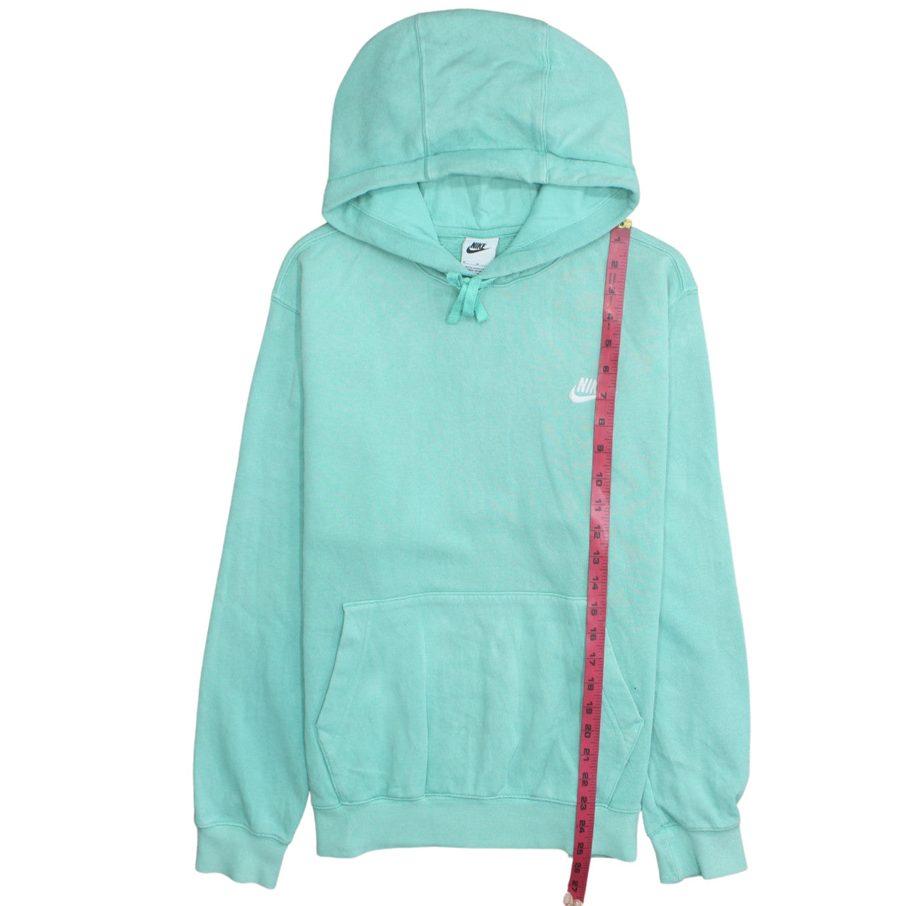 Nike Womens Mint Green Pullover Hoodie Size M Cotton Blend