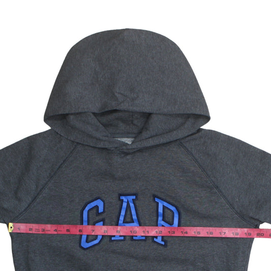 GAP Men's Grey Pullover Hoodie Small College Logo Fleece Sweatshirt