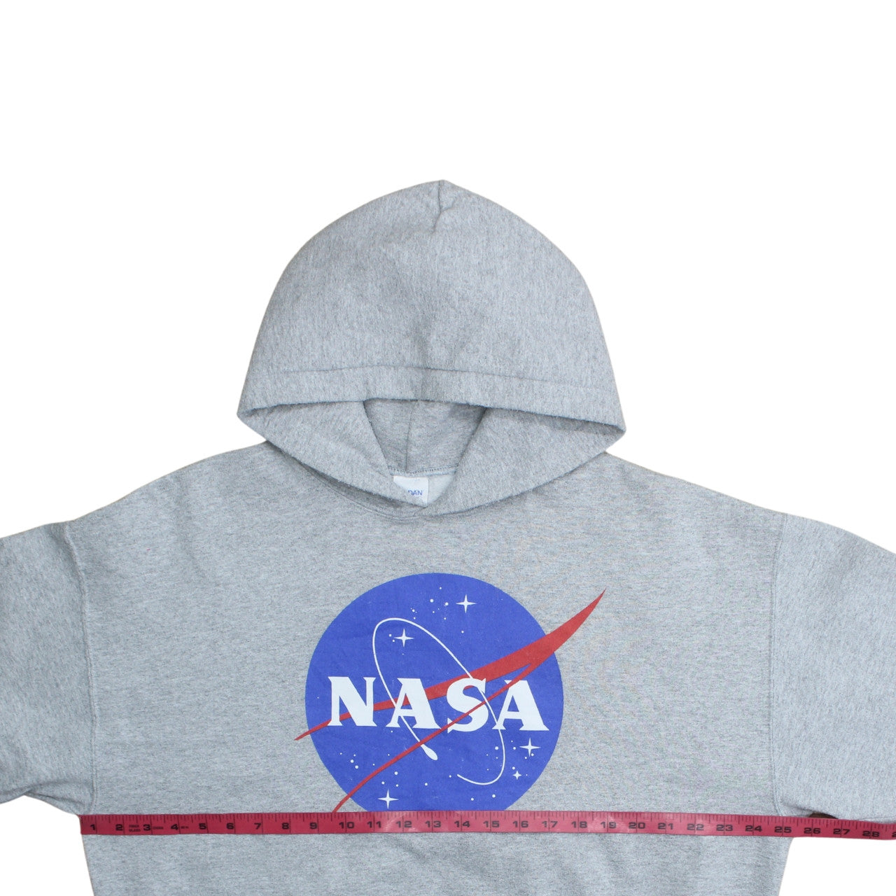 Gildan Men's Grey NASA Pullover Hoodie XL Heavyweight Fleece