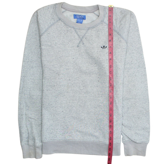 Adidas Mens Grey Crew Neck Pullover Sweatshirt Size M