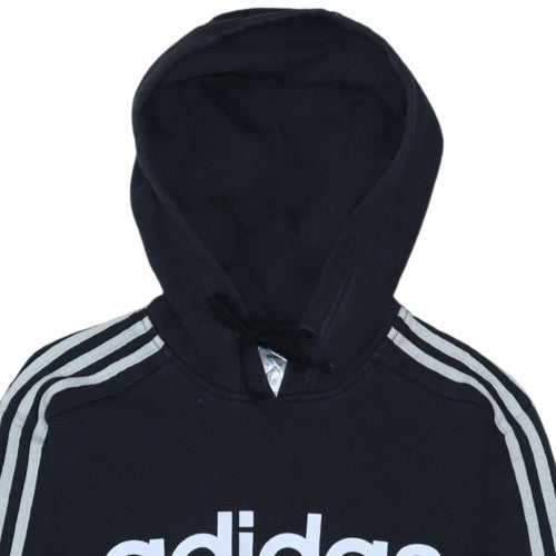 Adidas Men Black Pullover Hoodie Size S Sports Fleece Jumper