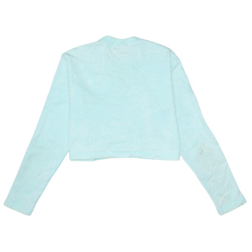 Nike Womens Mint Green Cropped Pullover Sweatshirt Size M