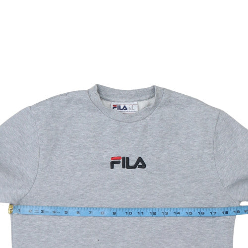 Fila Men's Grey Crew Neck Pullover Sweatshirt XS