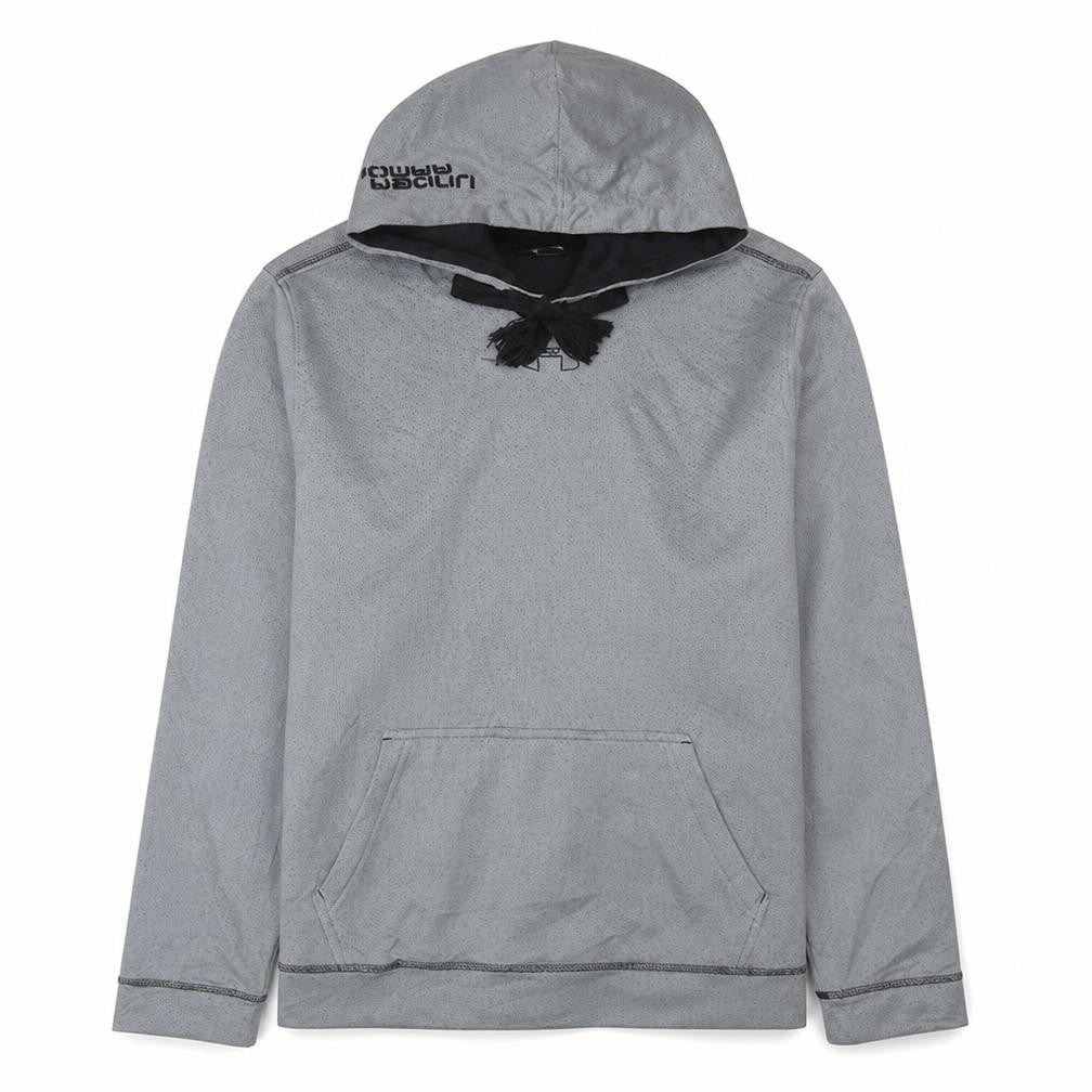 Under Armour Mens Grey Pullover Hoodie Size L Loose Fit Lightweight