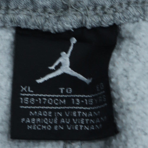 Nike Air Jordan Boys Grey Jogger Trousers XL 13-15 Years Fleece Sweatpants
