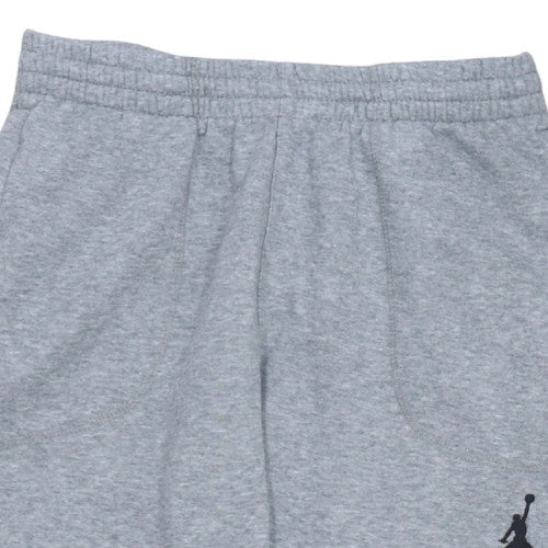 Nike Air Jordan Boys Grey Jogger Trousers XL 13-15 Years Fleece Sweatpants