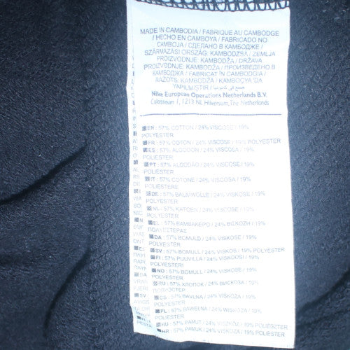 Nike Women Black Crew Neck Pullover Sweatshirt M Logo Print