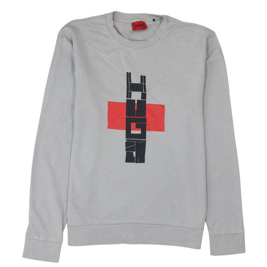 Hugo Boss Men's Grey Logo Pullover Sweatshirt M