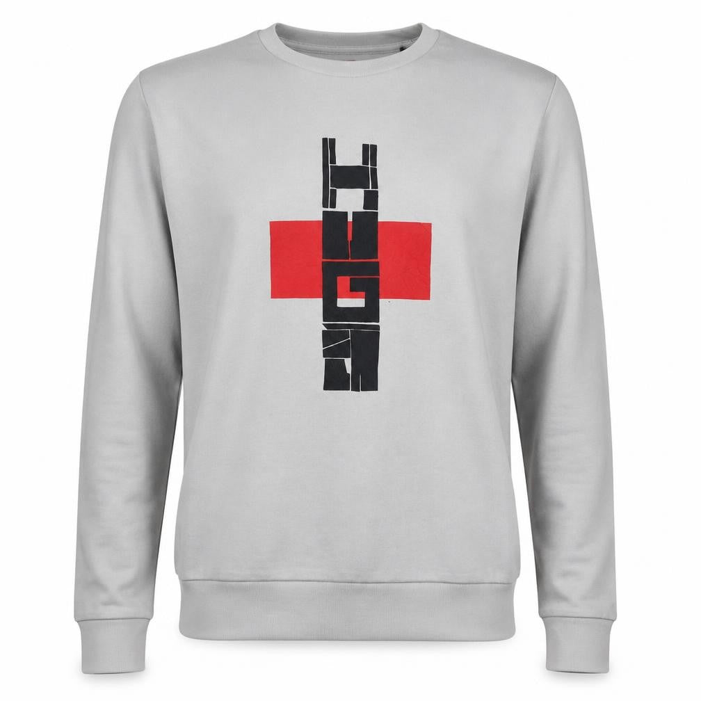 Hugo Boss Men's Grey Logo Pullover Sweatshirt M