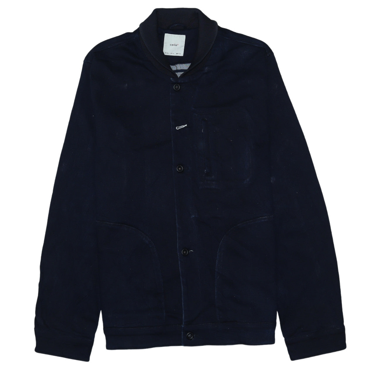 Celio Men's Blue Varsity Style Cotton Jacket XL Casual
