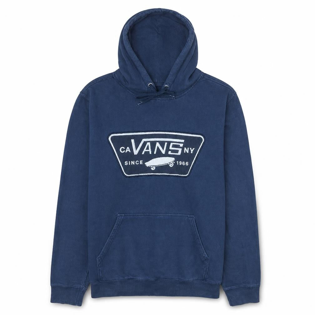 Vans Mens Blue Pullover Hoodie Medium Regular Fit Skate Logo Fleece