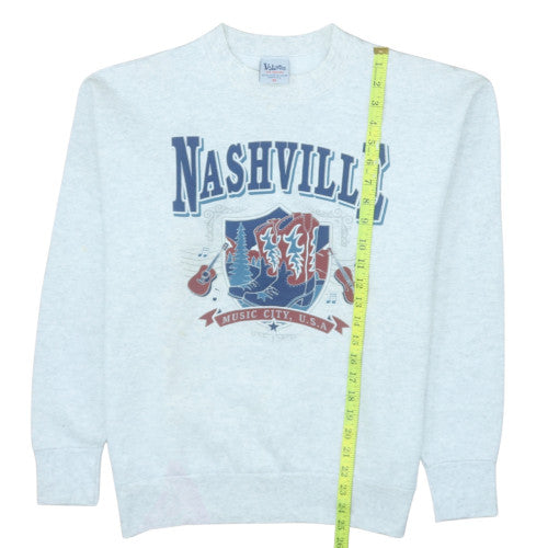 Volunteer Knit Apparel Men's Grey Nashville Graphic Pullover Sweatshirt M