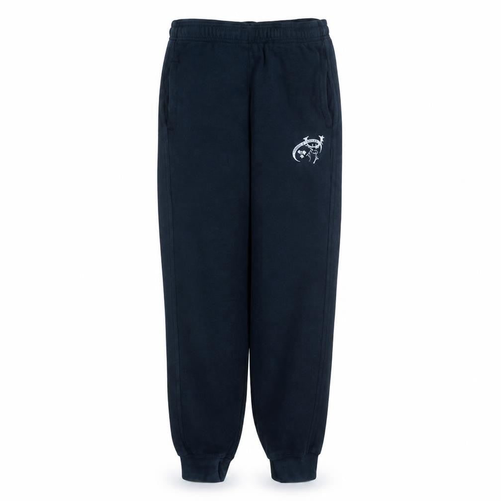 Front view of Adidas men’s black jogger sweatpants, size S, elastic waist activewear