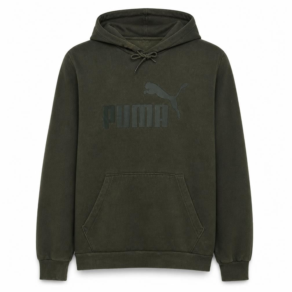 Puma Men's Green Pullover Hoodie Size M Regular Fit Sports Style