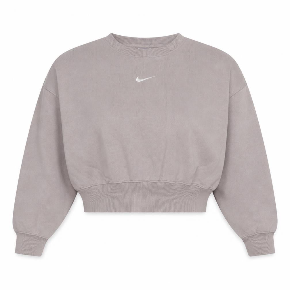 Nike Women’s Beige Pullover Sweatshirt XS Relaxed Fit Cotton Blend