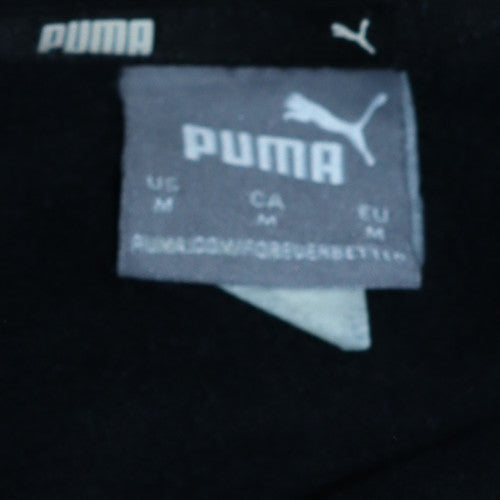 Puma Mens Black Medium Pullover Sweatshirt Regular Fit Crew Neck