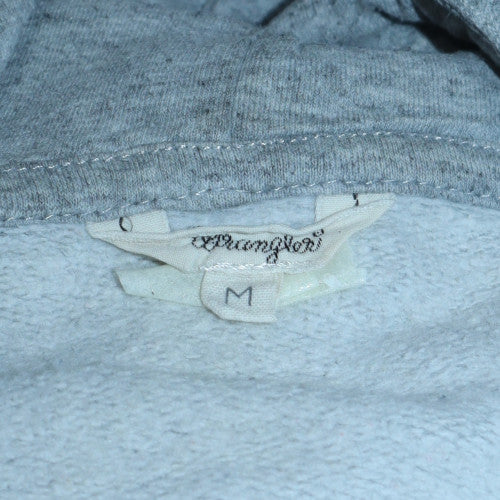 Wrangler Mens Grey Pullover Hoodie M Graphic Lips Logo Sweatshirt
