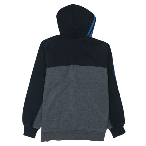 Adidas Boys Black & Grey Full Zip Hoodie Size 14A Essentials Fleece