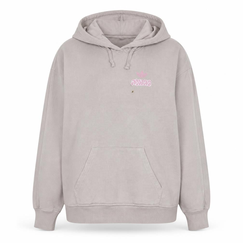Front view of Adidas Women’s Beige Pullover Hoodie XS Hooded Sweatshirt