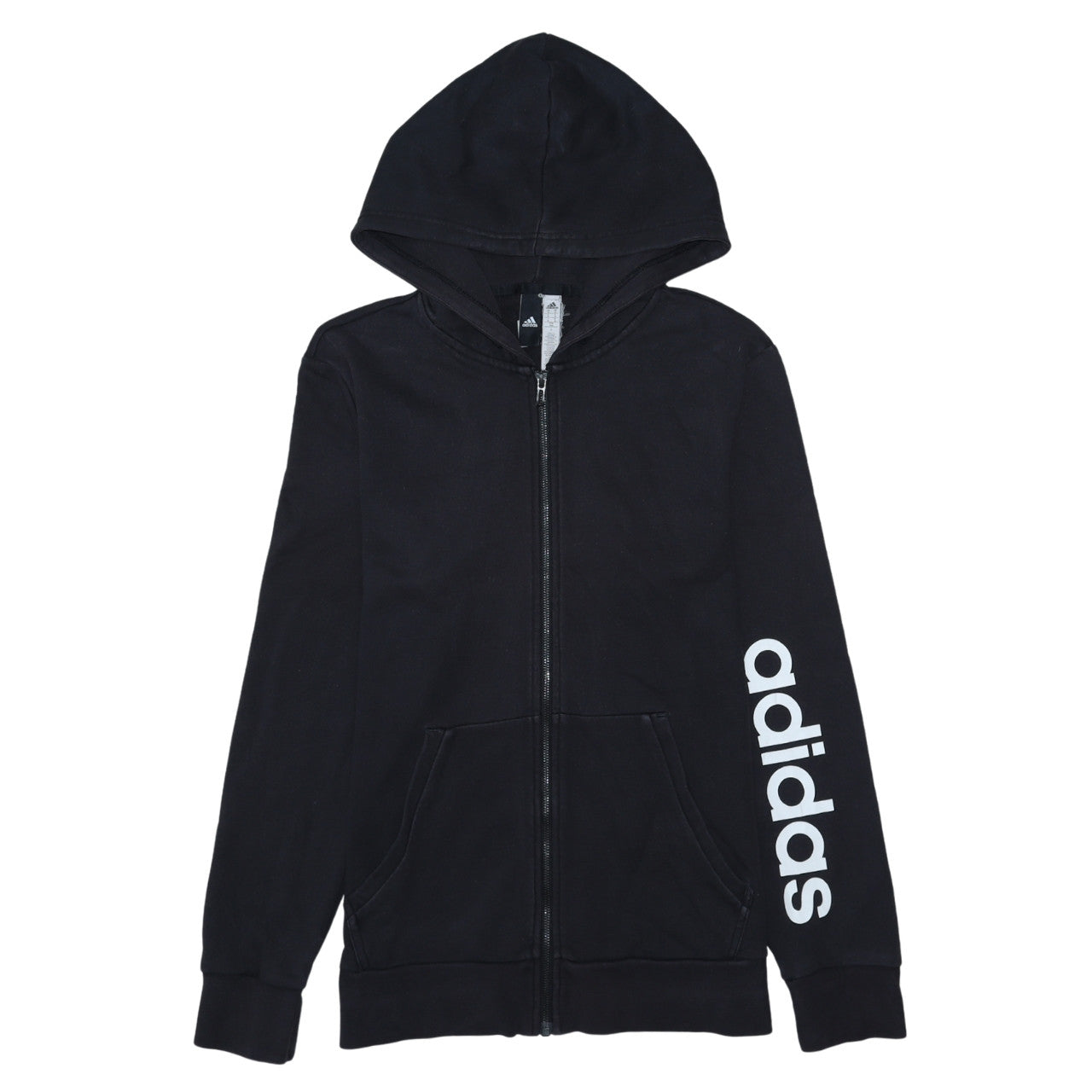 Adidas Mens Black Full Zip Hoodie Size M Sports Fleece