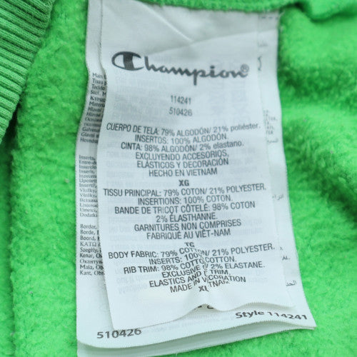 Champion Women's Green XL Pullover Hoodie with Logo