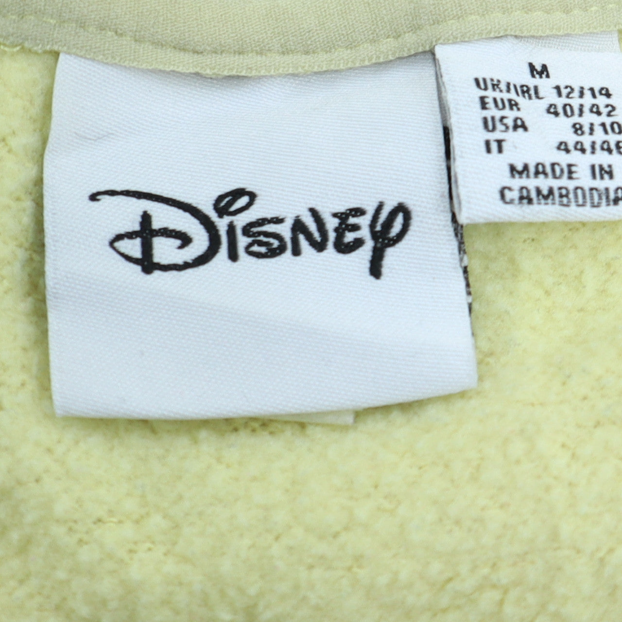 Disney Womens Beige Winnie The Pooh Hooded Pullover Hoodie M