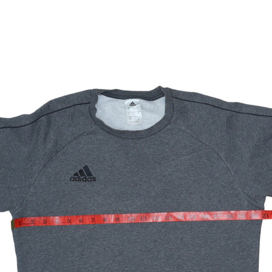 Adidas Men's Grey Crew Neck Pullover Sweatshirt Size S