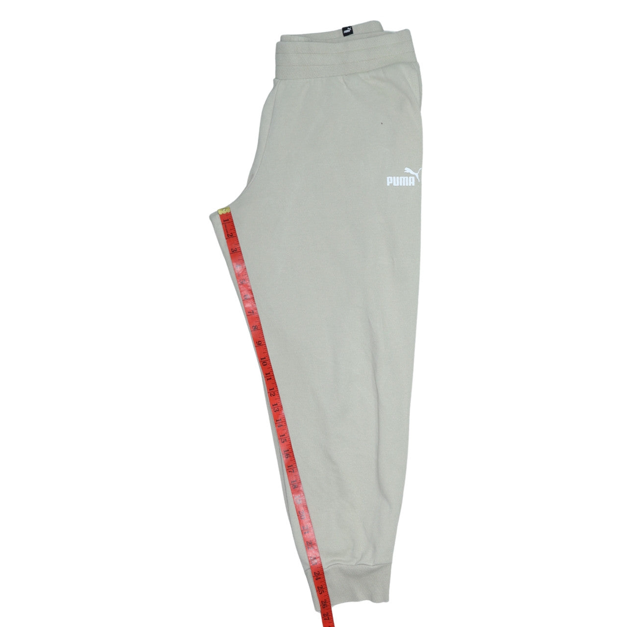 Puma Men’s Beige Jogger Sweatpants L Regular Fit Activewear Trousers