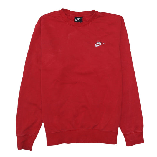 Nike Men's Red Crew Neck Pullover Sweatshirt Size M