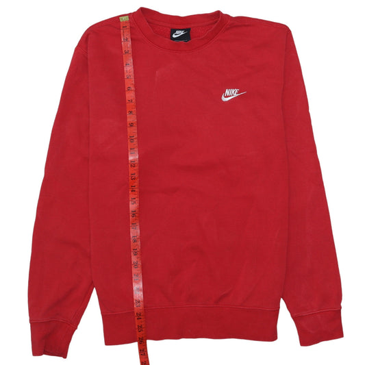 Nike Men's Red Crew Neck Pullover Sweatshirt Size M