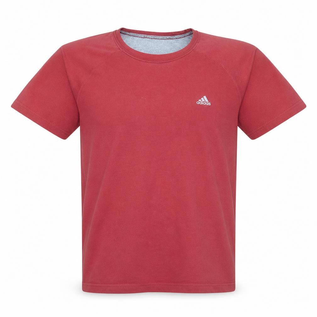 Adidas Men's Red Short Sleeve Crew Neck Cotton T-Shirt Size M