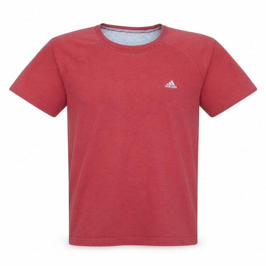 Adidas Men's Red Short Sleeve Crew Neck Cotton T-Shirt Size M