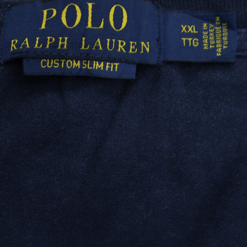 Polo Ralph Lauren Men's Navy Blue Custom Slim Fit Logo T-Shirt XXL