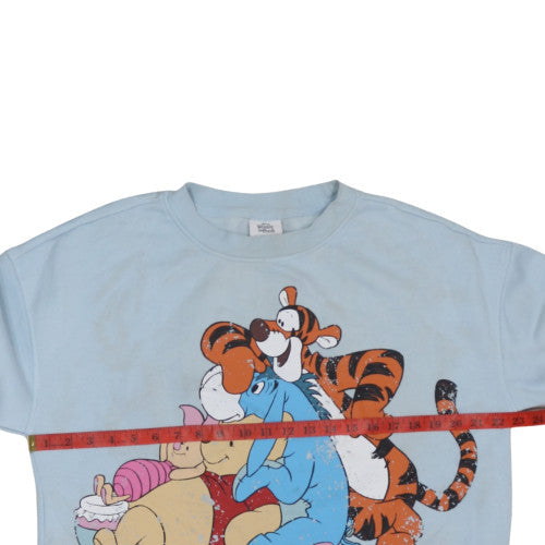 Primark Women Blue Winnie the Pooh Crew Neck Sweatshirt Size M