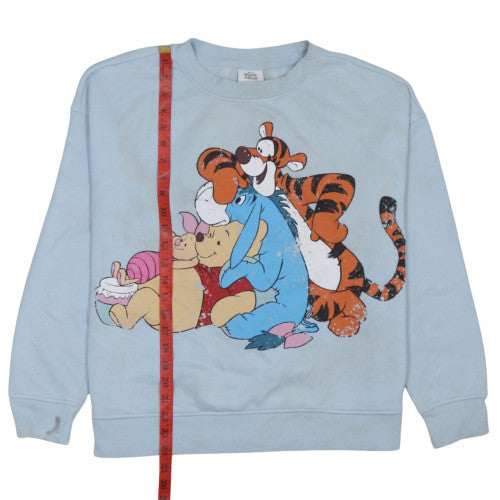 Primark Women Blue Winnie the Pooh Crew Neck Sweatshirt Size M